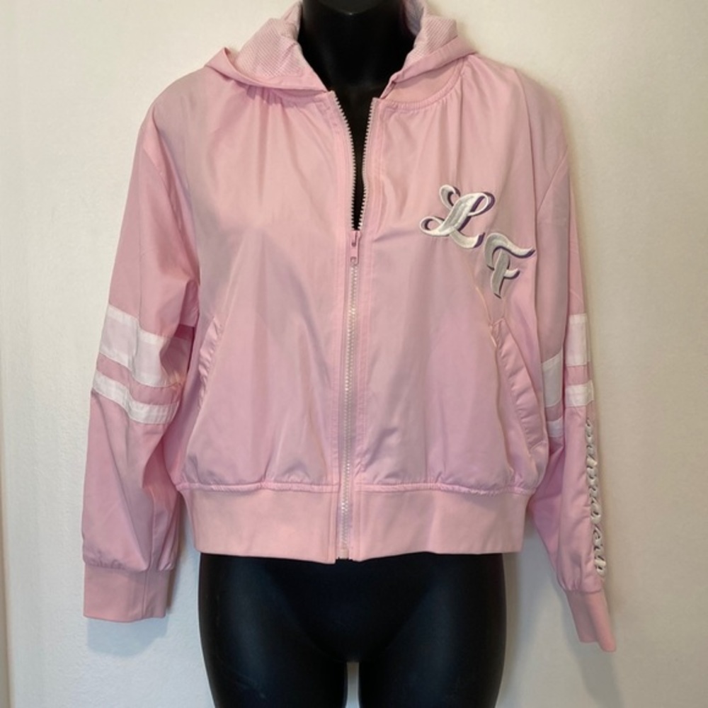 LF THE BRAND Pink Hooded Polyester Jacket Size Small